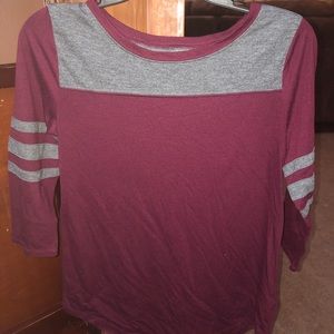 Jersey style 3/4 sleeve tshirt